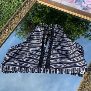 Black and White Halter Bikini Top